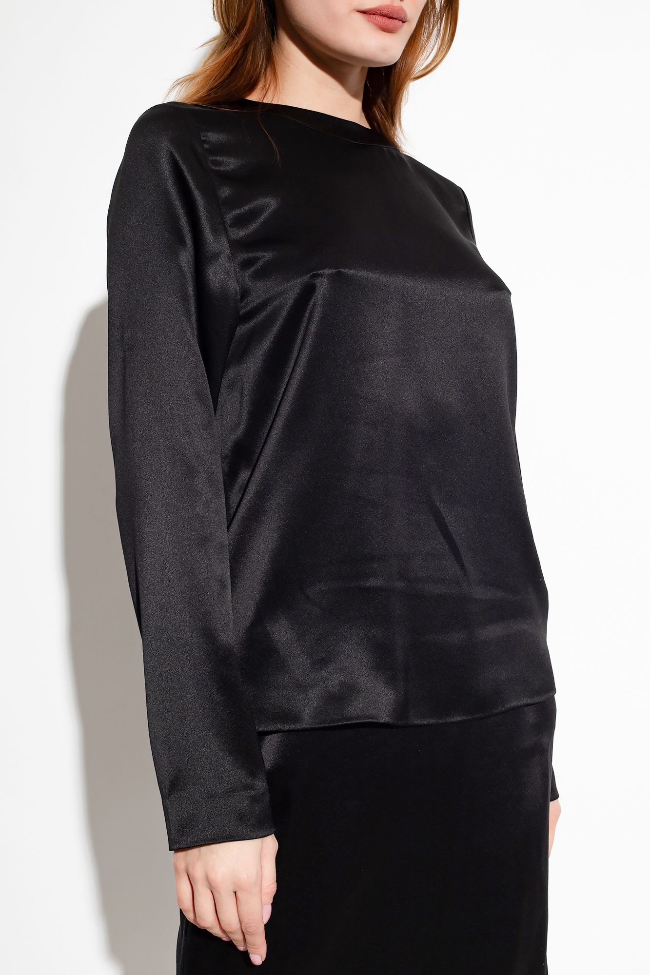 Tシャツ・カットソー SAINT LAURENT BLACK SILK TOP Black Silk top Saint Laurent - Vitkac Canada